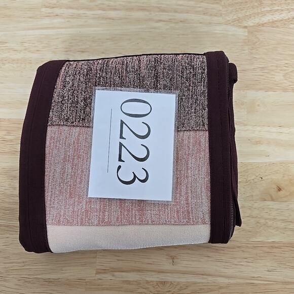 Marciano Striped‎ Dress Womens Extra Small Pink Glitter Stretch Bodycon Mini - Picture 8 of 8